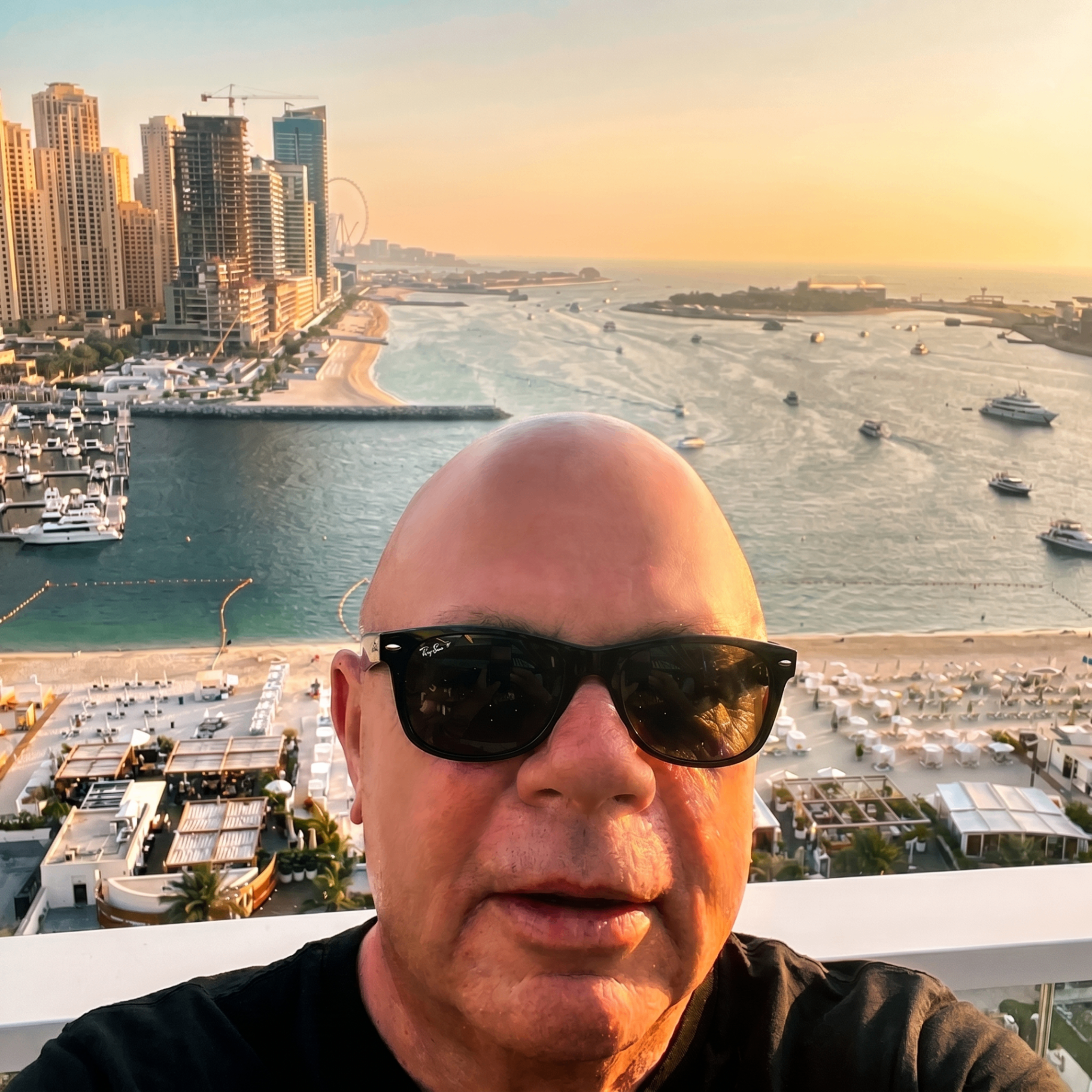 Paul Barker, Head of Department Electrical Rigger, photographed in Dubai